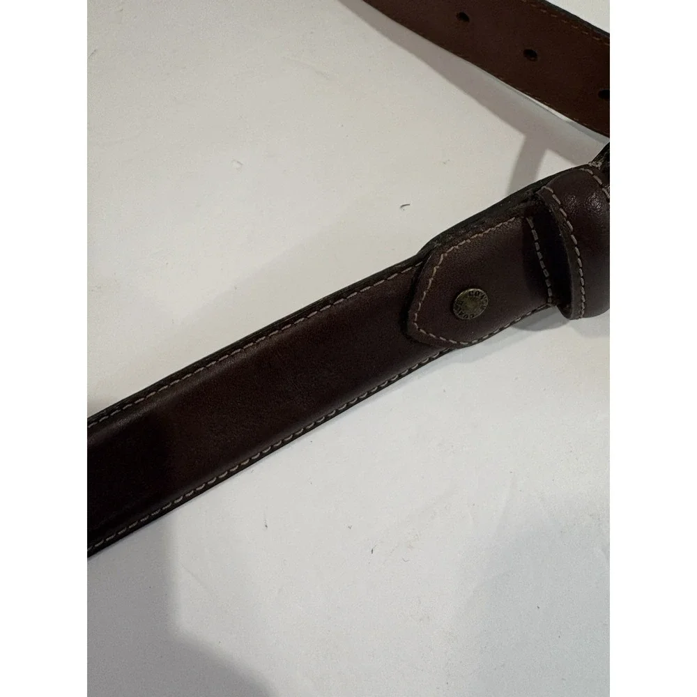 Coach Brown Leather Belt Men's Sz 40-42 Estimated Brass Buckle Genuine Leather